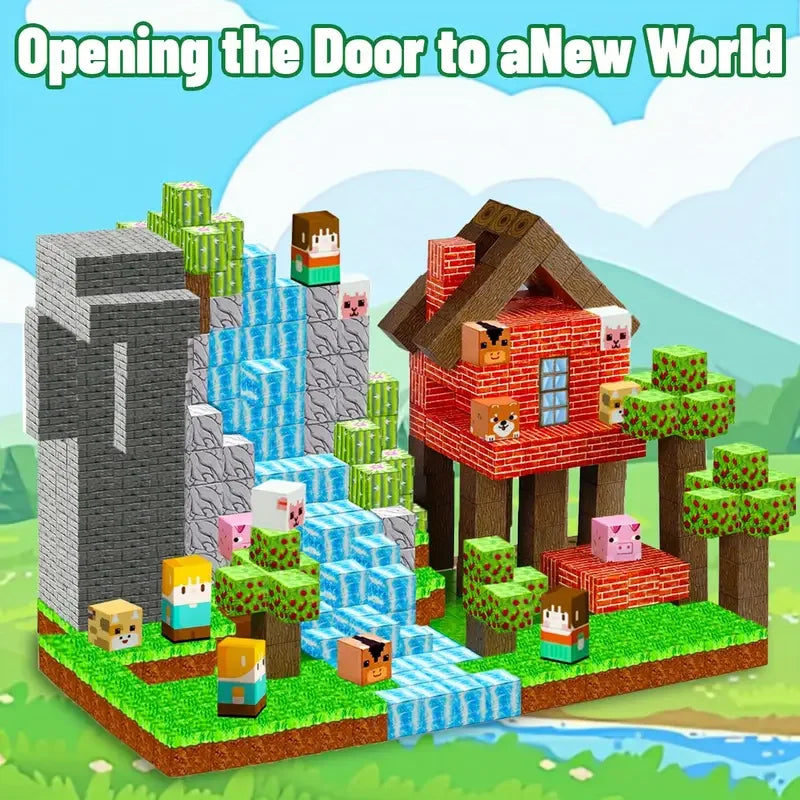Mine World Magnetic Blocks