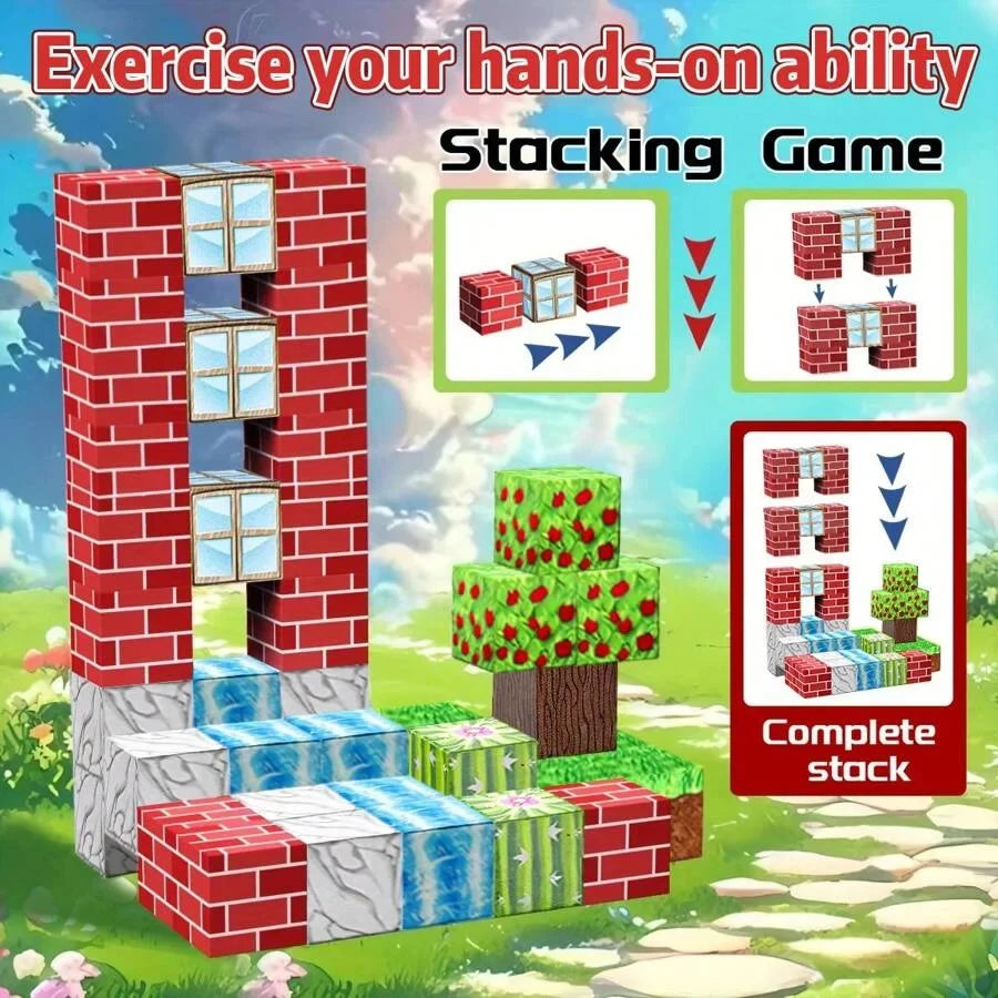 Mine World Magnetic Blocks