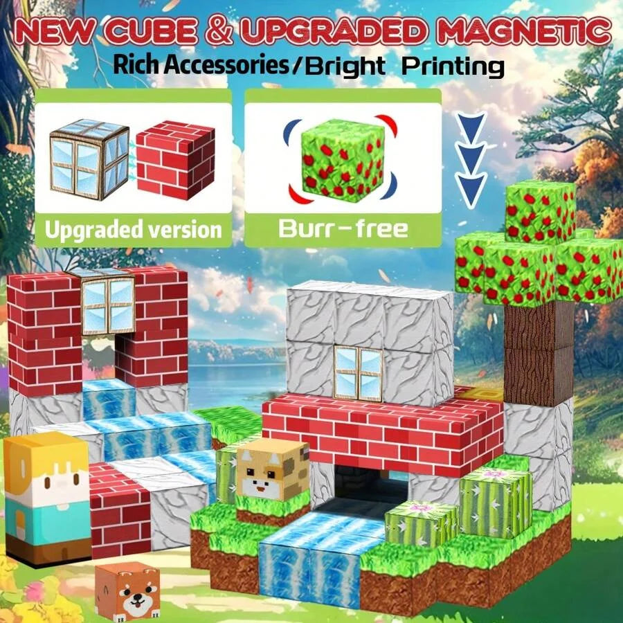 Mine World Magnetic Blocks