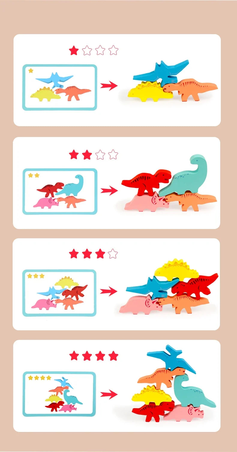 Dinosaur Balance Stacking Blocks