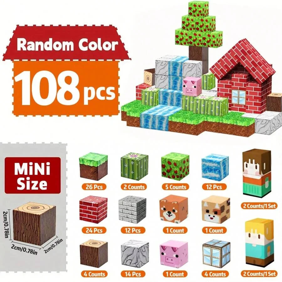 Mine World Magnetic Blocks