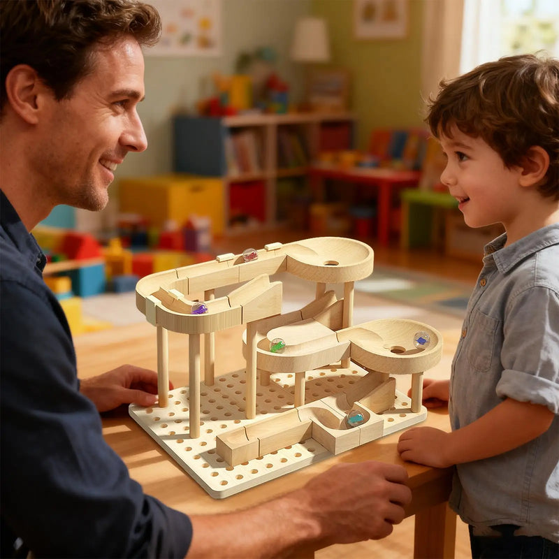 Wooden Marble Maze Track