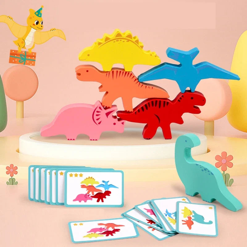 Dinosaur Balance Stacking Blocks