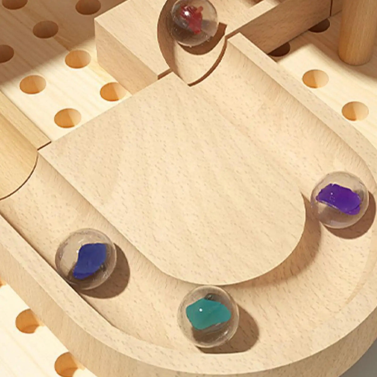 Wooden Marble Race Puzzle Board