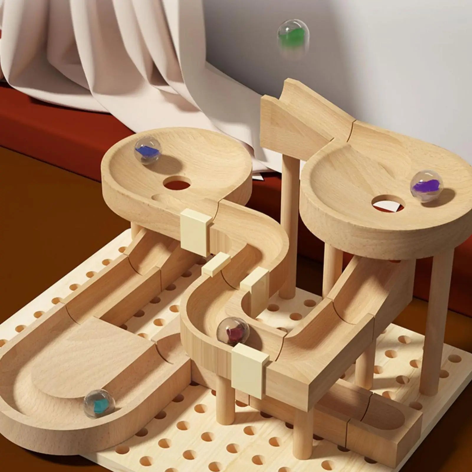 Wooden Marble Race Puzzle Board