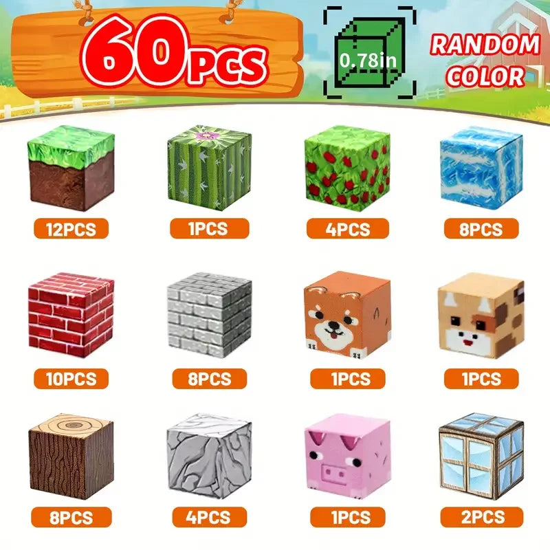 Mine World Magnetic Blocks