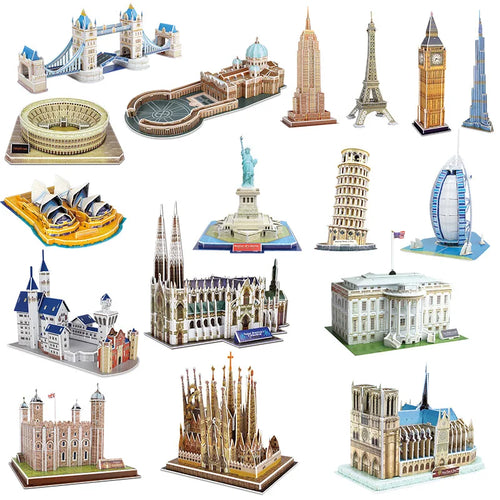 World Attractions Paper Puzzle