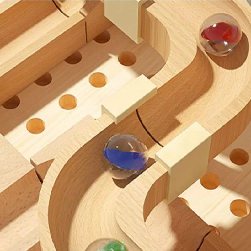Wooden Marble Race Puzzle Board