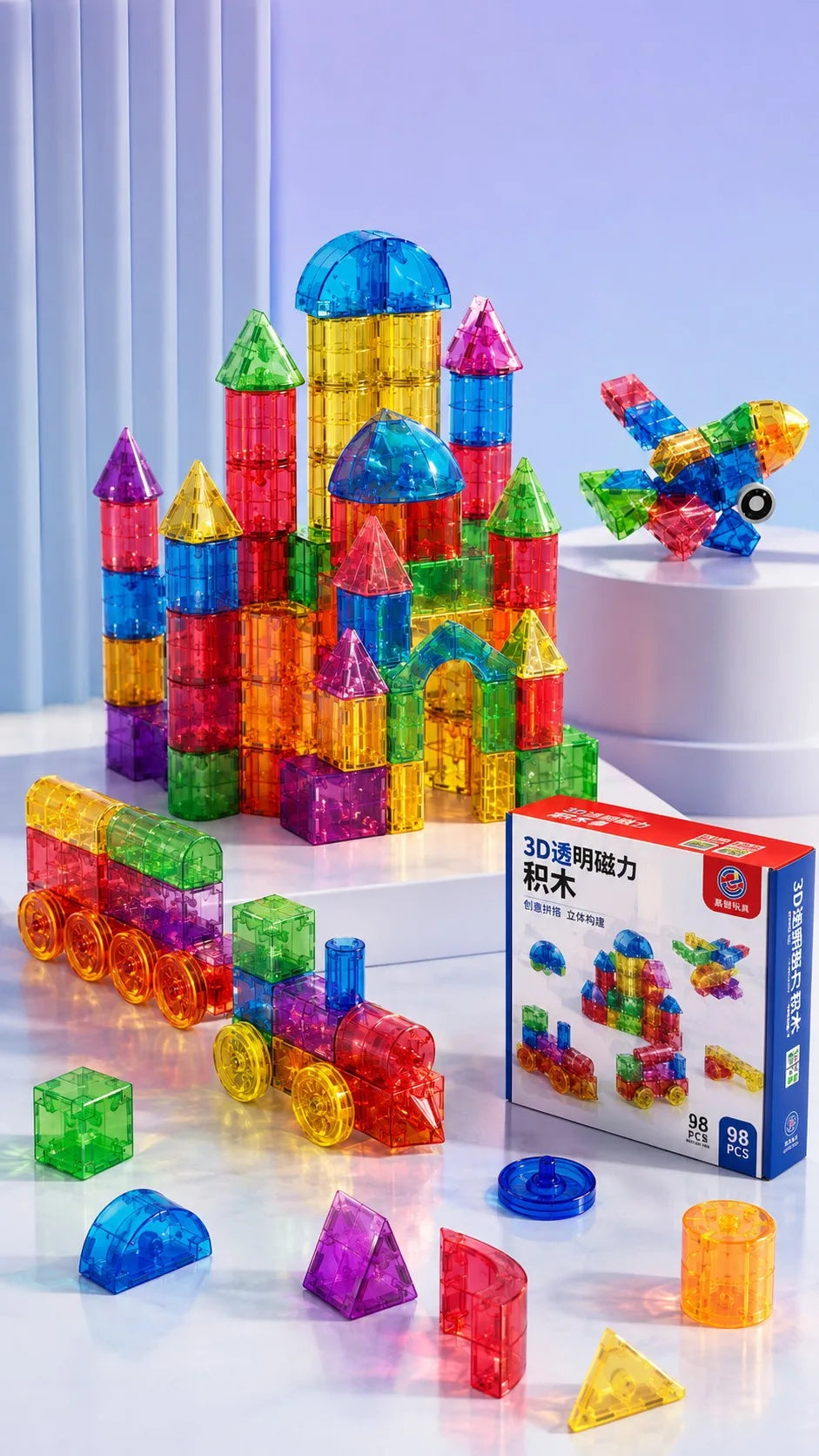 JJ7701 Transparent Magnetic Cubes