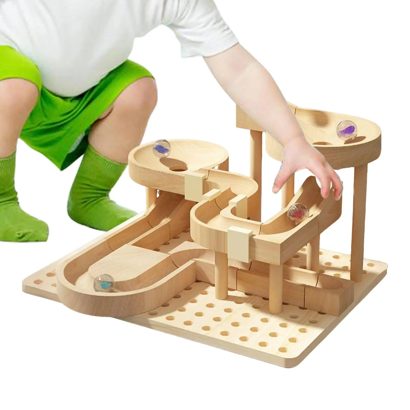 Wooden Marble Maze Track