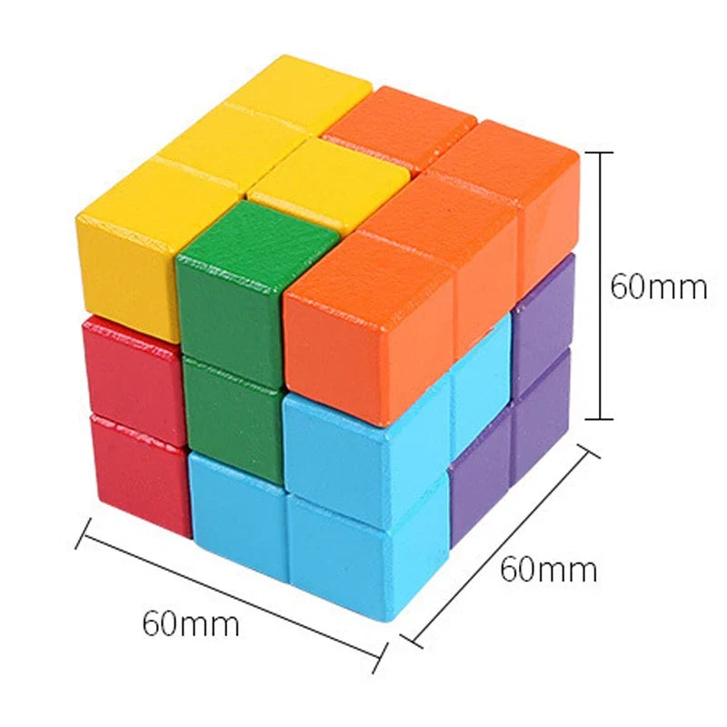 Wooden Soma Cube Puzzle