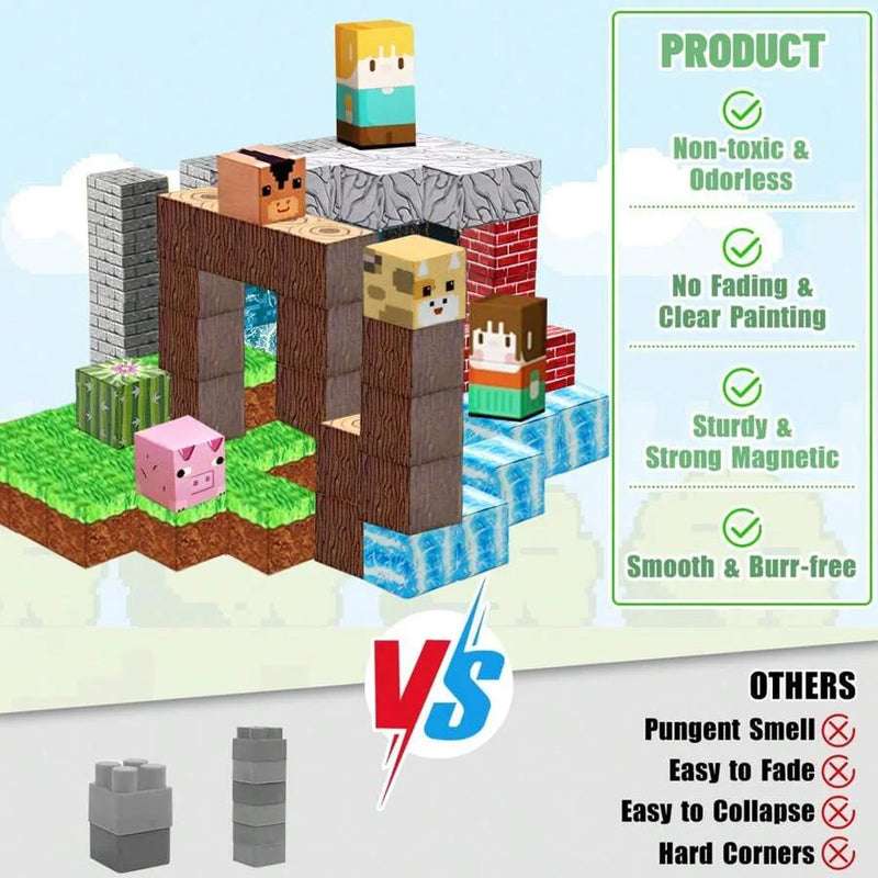 Mine World Magnetic Blocks