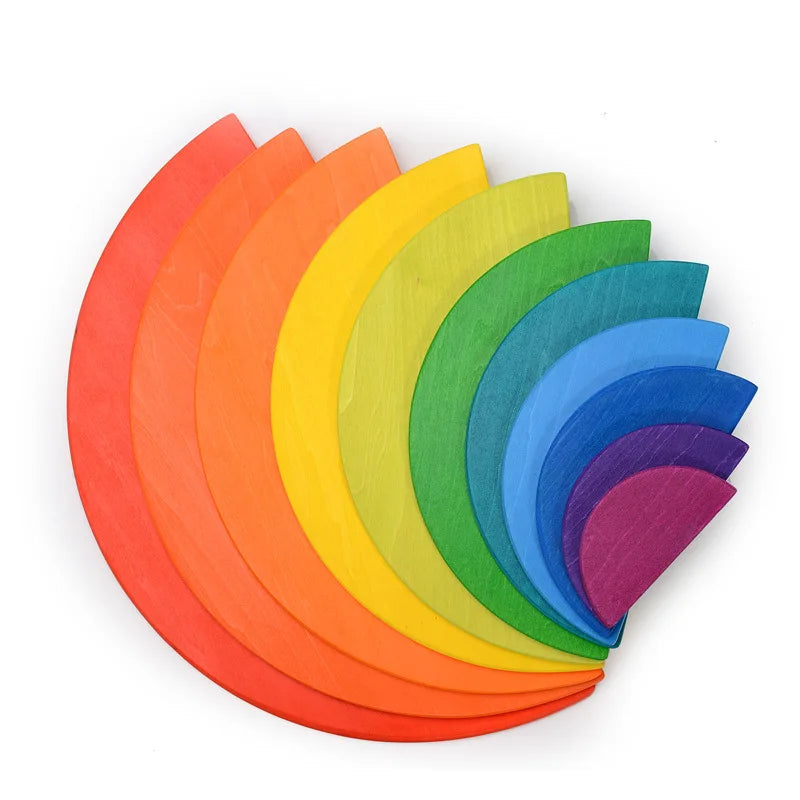 Wooden Rainbow Stacking Blocks