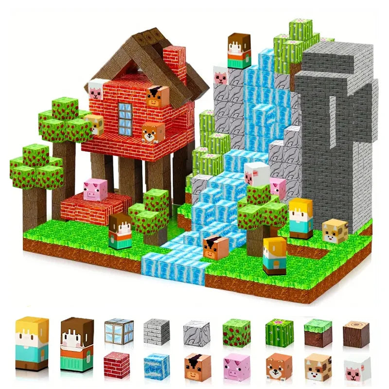 Mine World Magnetic Blocks
