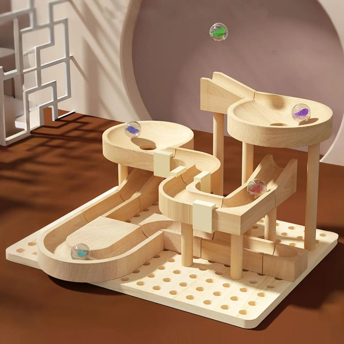 Wooden Marble Race Puzzle Board