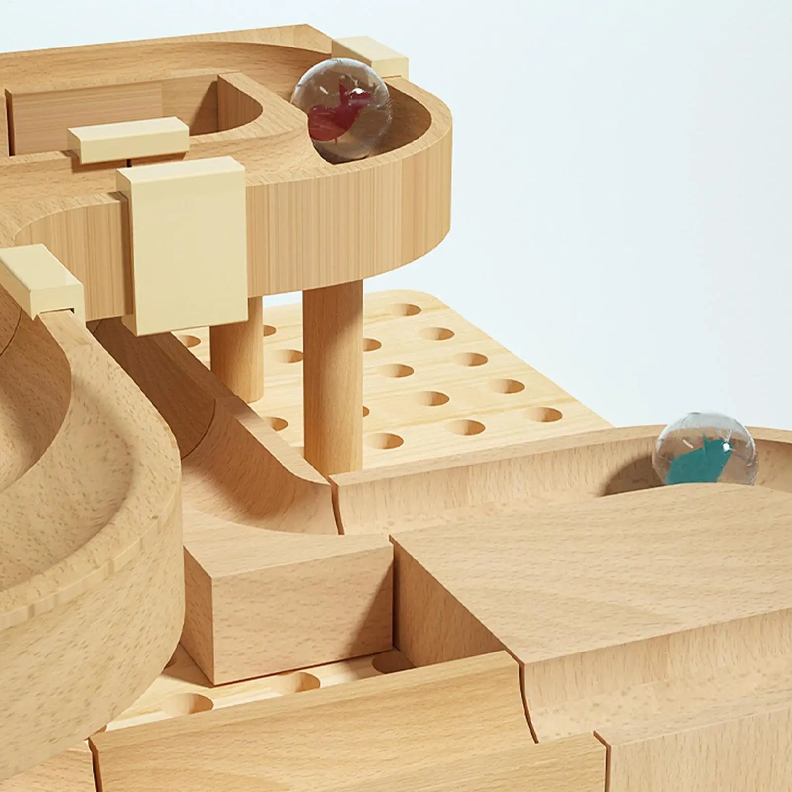 Wooden Marble Race Puzzle Board