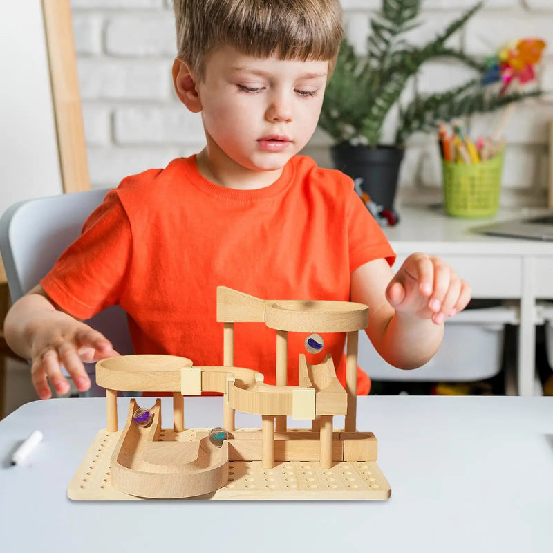 Wooden Marble Race Puzzle Board