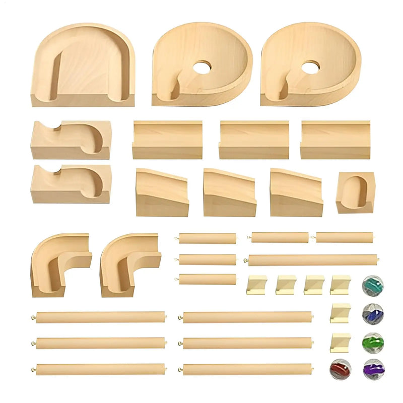 Wooden Marble Race Puzzle Board