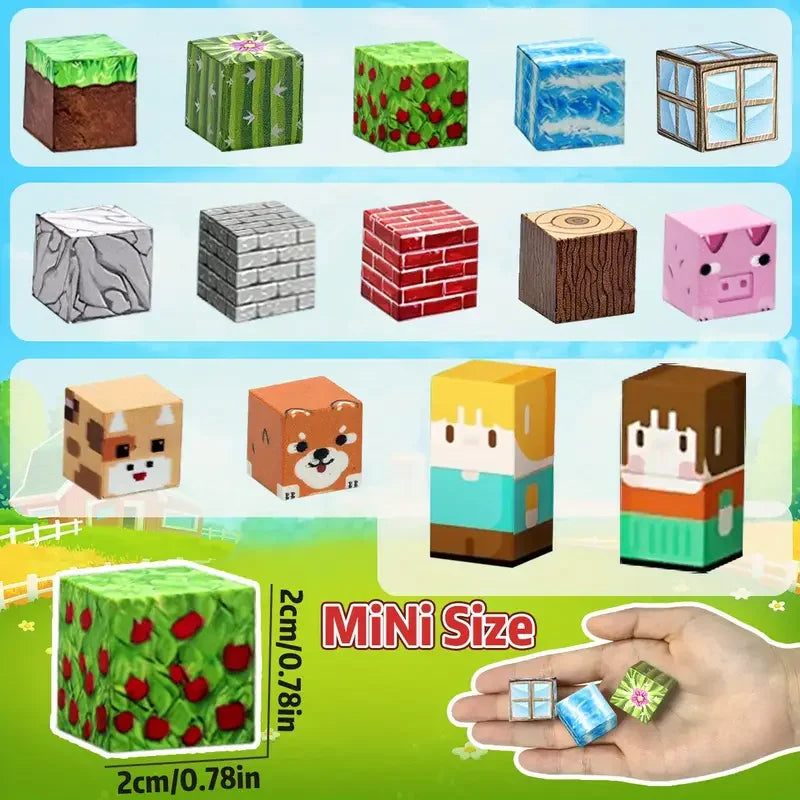 Mine World Magnetic Blocks