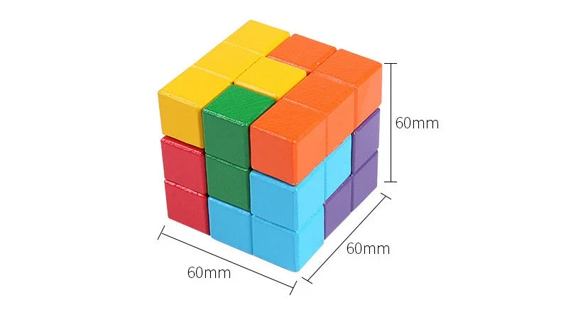 Wooden Soma Cube Puzzle