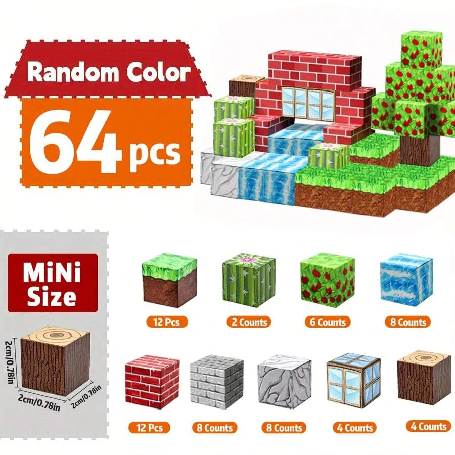 Mine World Magnetic Blocks