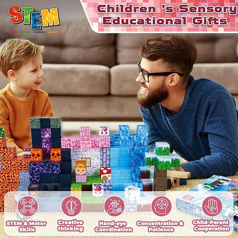 My World Magnetic Tiles Set
