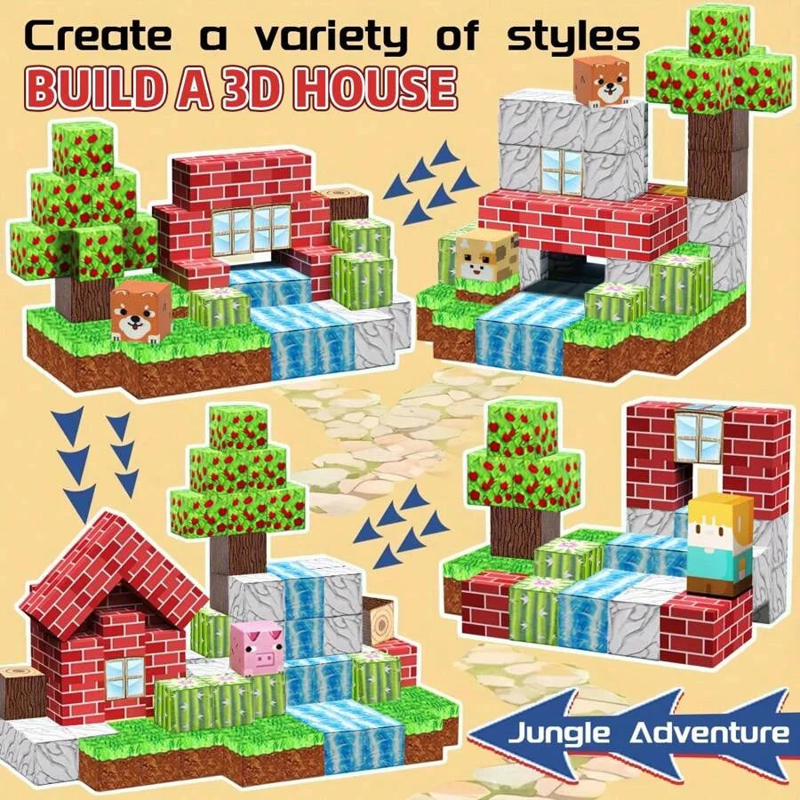 Mine World Magnetic Blocks