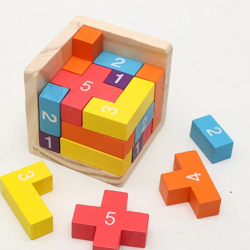Classic Luban Lock Cube Puzzle
