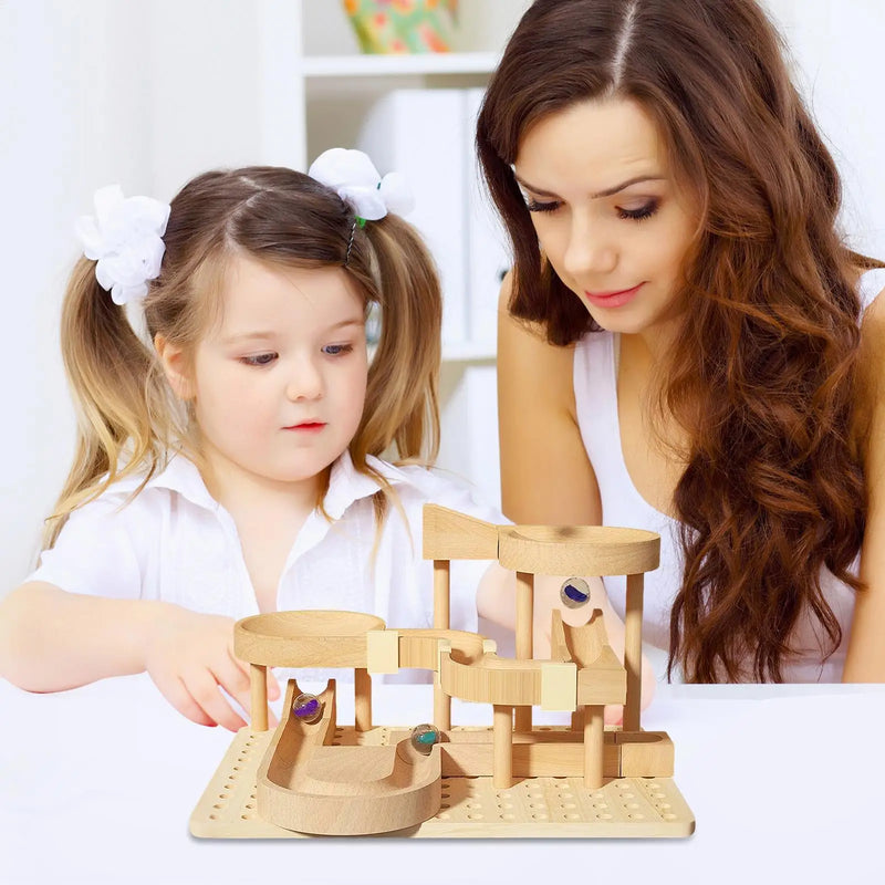 Wooden Marble Race Puzzle Board